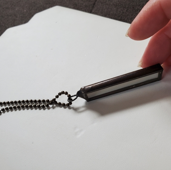 Bird Print Pendant in Brass - Picture 7 of 8